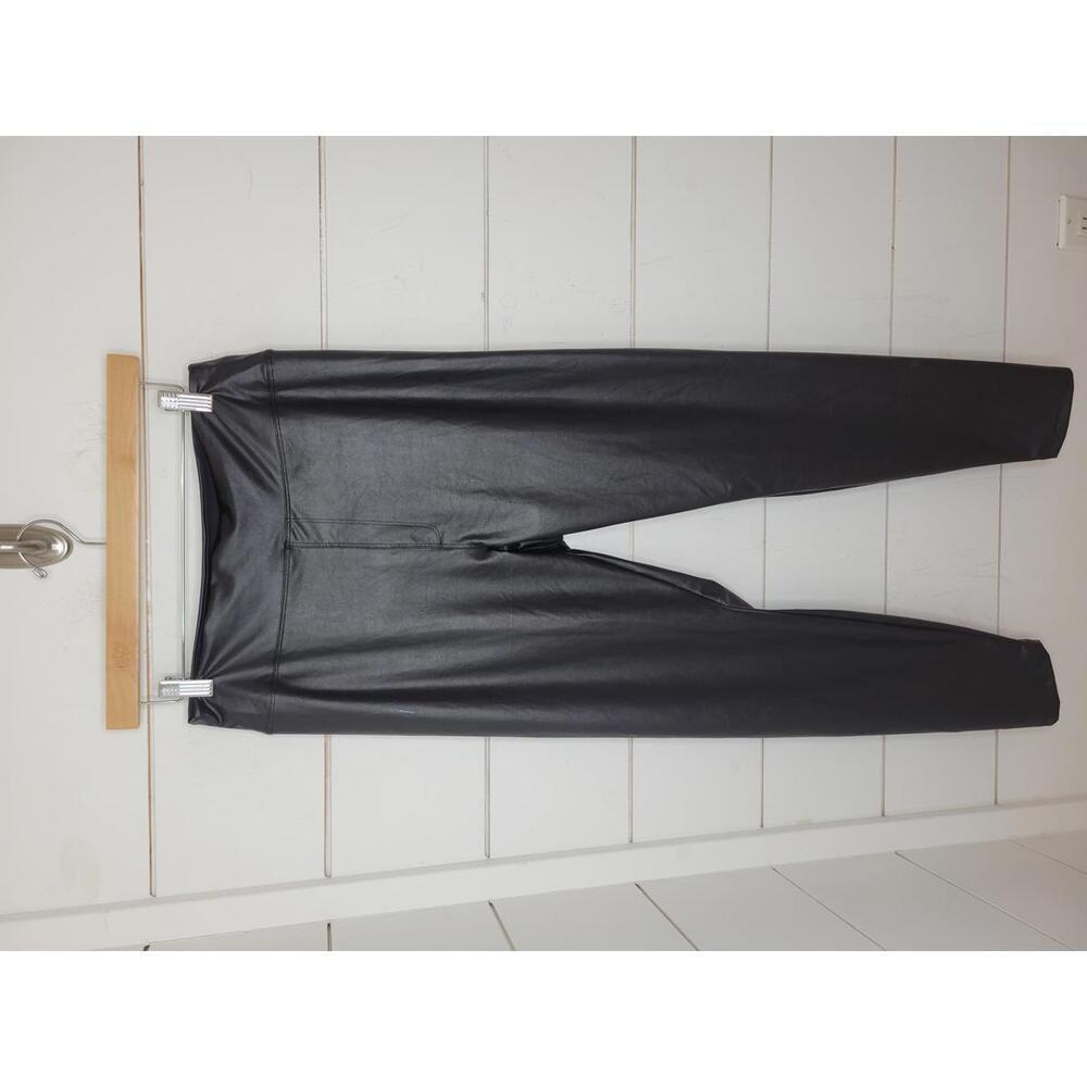 aerie Faux Leather Look Leggings in Black